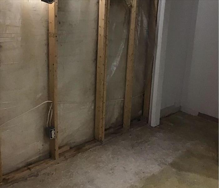 The after look of the water loss in the basement